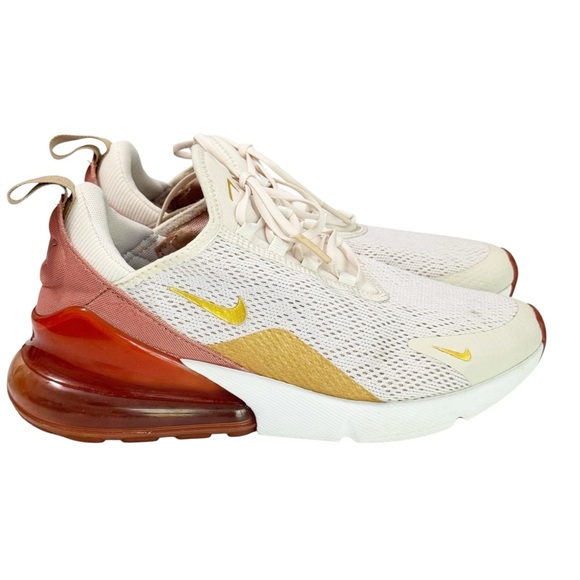Nike Air Max 270 Cream Gold Terra Blush Size 7 - Picture 1 of 13